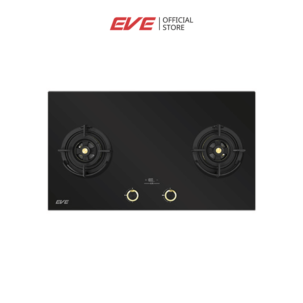 เตาฝังแก๊ส 4 หัว ฐานกระจกนิรภัย EVE HB78-SBH289/BG 78 ซม. สีดำ